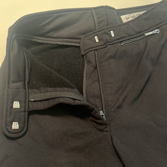 Fera Internationale Black Vintage Ski Pants with Stirrups Size 12 - Picture 8 of 11